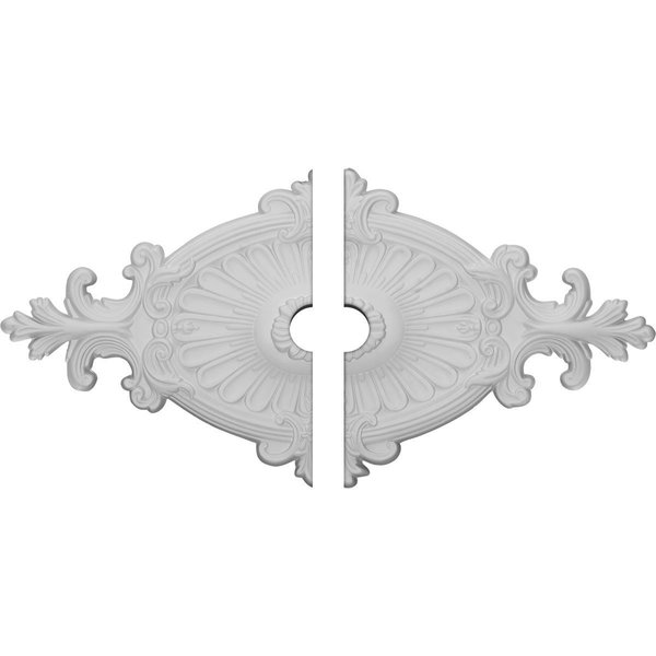 Ekena Millwork Quentin Ceiling Medallion, 23 1/2"W x 12 1/4"H x 3 1/2"ID x 1 1/2"P CM23RO12-03500